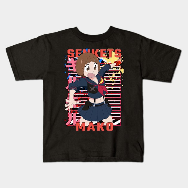 Mako Mankanshoku Kill La Kill Kiru Ra Kiru Urban Anime Kids T-Shirt by CarolIrvine